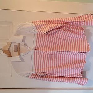 Banana Republic woman's stripped Oxford shirt size XL